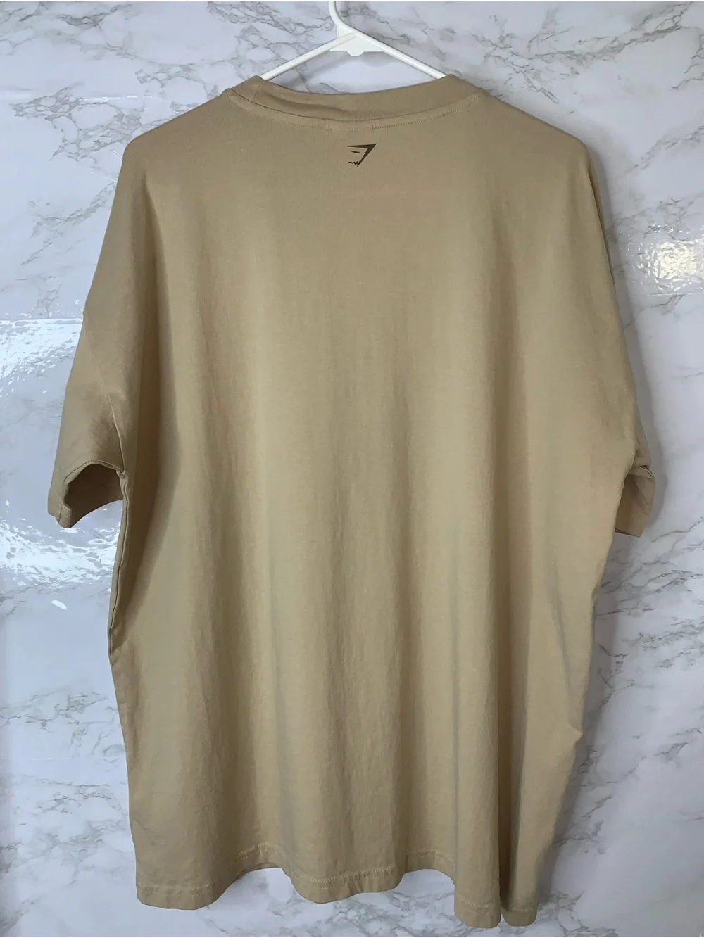 GYMSHARK Women’s XL Minimal Oversized T-Shirt Lifting Club Tan - Picture 9 of 14